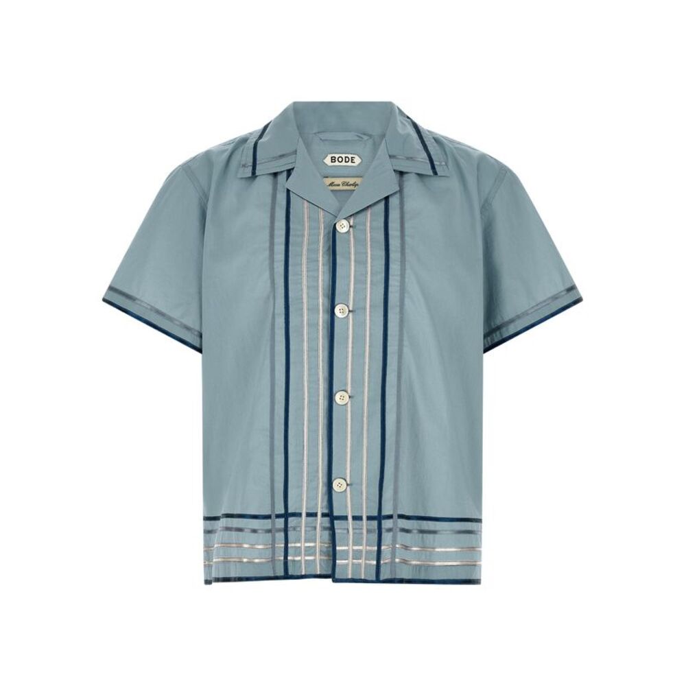 Bode Men's Ribbon Plaid Shirt
